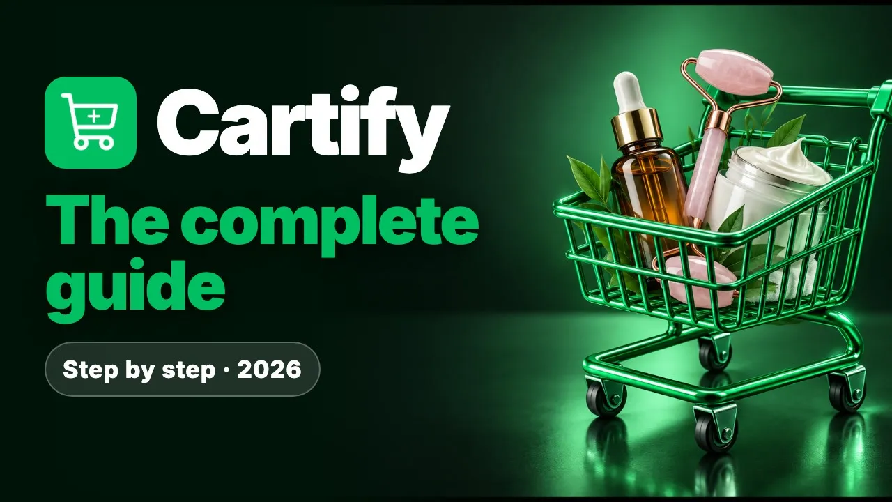 Thumbnail of the Cartify complete guide video on YouTube.